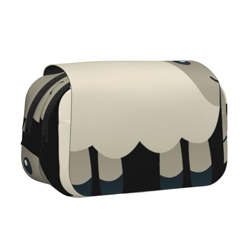 KAPPTYY Federmäppchen mit Schaf-Motiv, praktische Aufbewahrungsbox für Aquarellstifte oder Marker, Schwarz , Einheitsgröße, Taschen-Organizer von KAPPTYY