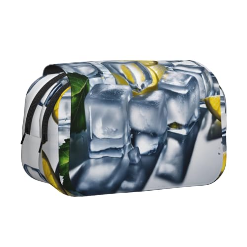 KAPPTYY Federmäppchen mit gelbem Zitronendruck, praktische Aufbewahrungsbox für Aquarellstifte oder Marker, Schwarz , Einheitsgröße, Taschen-Organizer von KAPPTYY