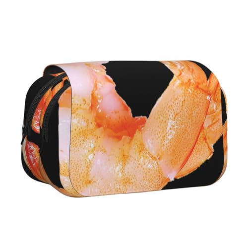 KAPPTYY Glutton Shrimps Federmäppchen für Bleistifte, praktische Aufbewahrungsbox für Aquarellstifte oder Marker, Schwarz , Einheitsgröße, Taschen-Organizer von KAPPTYY