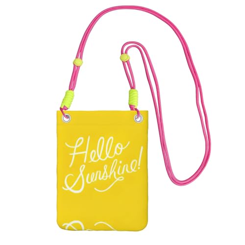 KAPPTYY Goodlooking Hello Sunshine Handytasche, modische Handytasche, universelle Outdoor-Handytasche, Gadget-Tasche, geeignet für jedes Handy, Fuchusia, Einheitsgröße von KAPPTYY