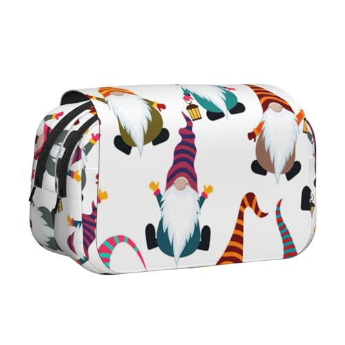 KAPPTYY Lustiges Federmäppchen mit Weihnachtsmotiv für Bleistifte, praktische Aufbewahrungsbox für Aquarellstifte oder Marker, Schwarz , Einheitsgröße, Taschen-Organizer von KAPPTYY