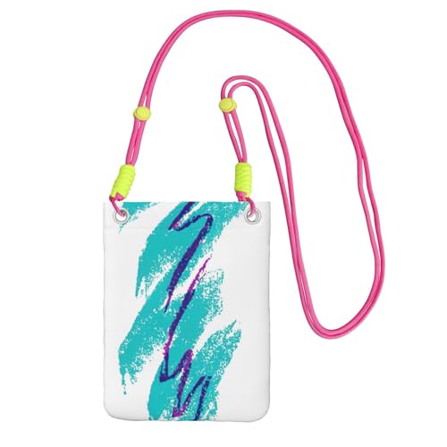 KAPPTYY Modische Handy-Tasche mit 90er-Jahre-Tassen-Design, universelle Outdoor-Handytasche, Gadget-Tasche, geeignet für jedes Handy, Fuchusia, Einheitsgröße von KAPPTYY