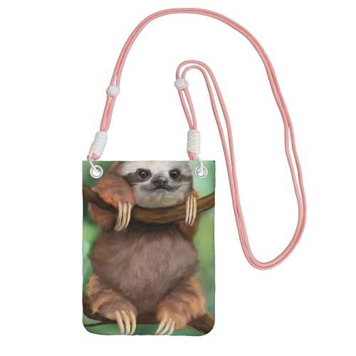 KAPPTYY Modische Handy-Tasche mit Faultierdruck, universelle Outdoor-Handytasche, Gadget-Tasche, geeignet für jedes Handy, rose, Einheitsgröße von KAPPTYY