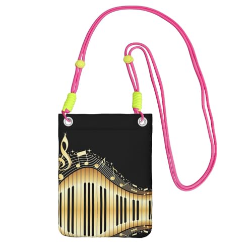 KAPPTYY Modische Handy-Tasche mit Musiknoten-Druck, universelle Outdoor-Handytasche, Gadget-Tasche, geeignet für jedes Handy von KAPPTYY