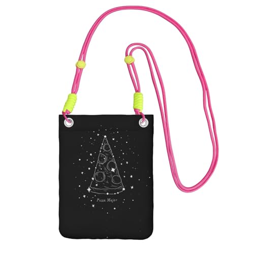 KAPPTYY Modische Handy-Tasche mit Pizzasternbild, universelle Outdoor-Handytasche, Gadget-Tasche, geeignet für jedes Handy, Fuchusia, Einheitsgröße von KAPPTYY
