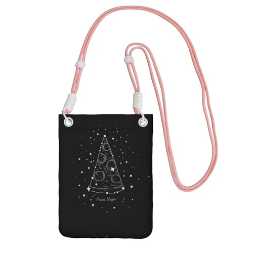 KAPPTYY Modische Handy-Tasche mit Pizzasternbild, universelle Outdoor-Handytasche, Gadget-Tasche, geeignet für jedes Handy, rose, Einheitsgröße von KAPPTYY