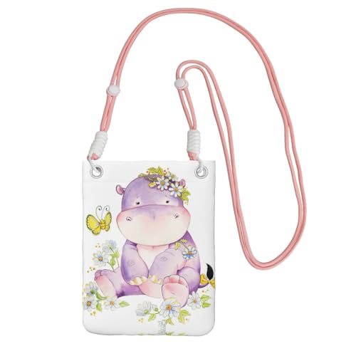 KAPPTYY Modische Handy-Tasche mit Schmetterlingsdruck, universelle Outdoor-Handytasche, Gadget-Tasche, geeignet für jedes Handy, rose, Einheitsgröße von KAPPTYY