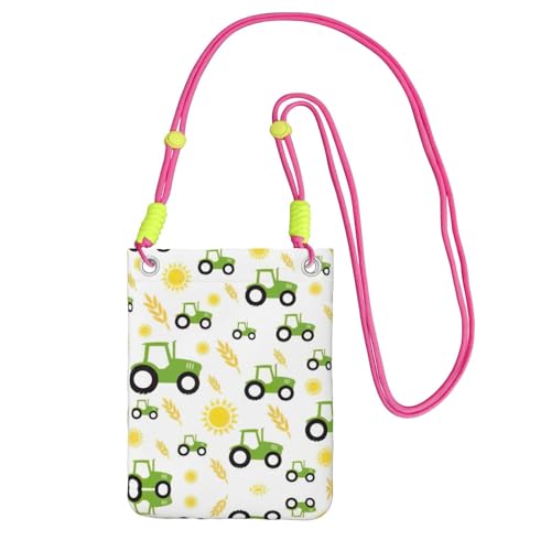 KAPPTYY Modische Handy-Tasche mit Traktor-Farming-Druck, universelle Outdoor-Handytasche, Gadget-Tasche, geeignet für jedes Handy, Fuchusia, Einheitsgröße von KAPPTYY