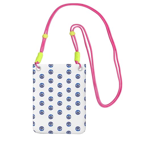 KAPPTYY Modische Handy-Tasche mit bösen Blicken, universelle Outdoor-Handytasche, Gadget-Tasche, geeignet für jedes Handy, Fuchusia, Einheitsgröße von KAPPTYY