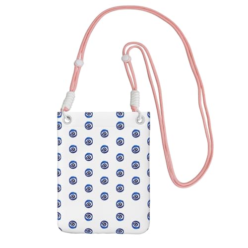 KAPPTYY Modische Handy-Tasche mit bösen Blicken, universelle Outdoor-Handytasche, Gadget-Tasche, geeignet für jedes Handy, rose, Einheitsgröße von KAPPTYY