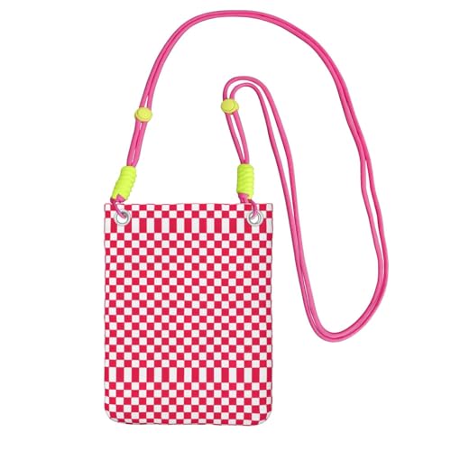 KAPPTYY Modische Handy-Tasche mit rot-weißem Druck, universelle Outdoor-Handytasche, Gadget-Tasche, geeignet für jedes Handy von KAPPTYY