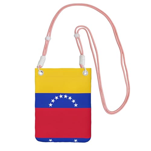 KAPPTYY Modische Handytasche, Motiv: Flagge von Venezuela, universelle Outdoor-Handytasche, Gadget-Tasche, geeignet für jedes Handy, rose, Einheitsgröße von KAPPTYY
