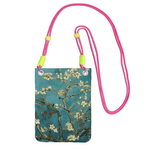 KAPPTYY Modische Handytasche, Motiv: Mandelblüten, universelle Outdoor-Handytasche, Gadget-Tasche, geeignet für jedes Handy, Fuchusia, Einheitsgröße von KAPPTYY