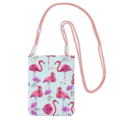 KAPPTYY Modische Handytasche, Motiv: rosa Flamingos, universelle Outdoor-Handytasche, Gadget-Tasche, geeignet für jedes Handy, rose, Einheitsgröße von KAPPTYY