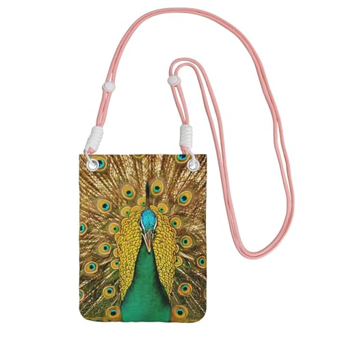 KAPPTYY Modische Handytasche, Pfauen-Druck, universelle Outdoor-Handytasche, Gadget-Tasche, geeignet für jedes Handy, rose, Einheitsgröße von KAPPTYY