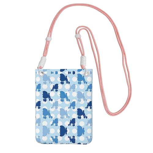 KAPPTYY Modische Handytasche, Pudel, Punktemuster, universelle Outdoor-Handytasche, Gadget-Tasche, geeignet für jedes Handy, rose, Einheitsgröße von KAPPTYY