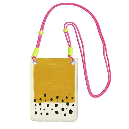 KAPPTYY Modische Handytasche, universelle Outdoor-Handytasche, geeignet für jedes Handy, senfgelb und schwarz, Fuchusia, Einheitsgröße von KAPPTYY