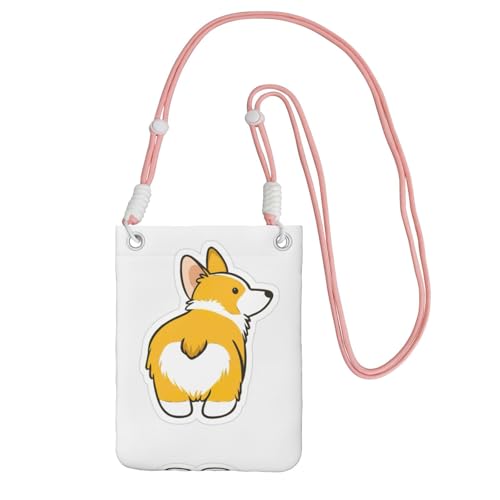 KAPPTYY Niedliche Corgi Butt Printing modische Handytasche, universelle Outdoor-Handytasche, Gadget-Tasche, geeignet für jedes Handy, rose, Einheitsgröße von KAPPTYY