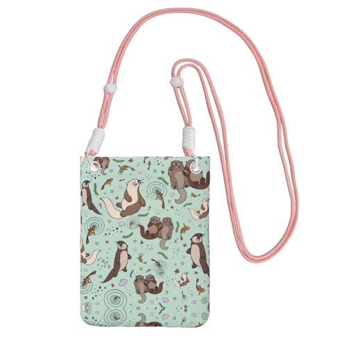 KAPPTYY Otters Printing Modische Handytasche, universelle Outdoor-Handytasche, Gadget-Tasche, geeignet für jedes Handy, rose, Einheitsgröße von KAPPTYY