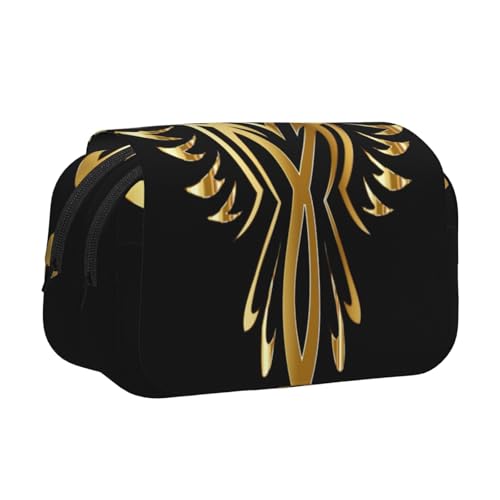 KAPPTYY Phoenix Federmäppchen für Bleistifte, praktische Aufbewahrungsbox für Aquarellstifte oder Marker, Schwarz , Einheitsgröße, Taschen-Organizer von KAPPTYY