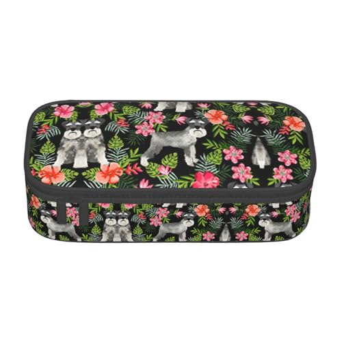 KAPPTYY Schnauzer Original Federmäppchen mit hoher Kapazität, große Stiftebox, Organizer, tragbar, ästhetisches Zubehör für Erwachsene, Schwarz , Einheitsgröße, Taschen-Organizer von KAPPTYY