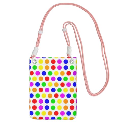 KAPPTYY Schöne modische Handy-Tasche mit Punktemuster, universelle Outdoor-Handytasche, Gadget-Tasche, geeignet für jedes Handy, rose, Einheitsgröße von KAPPTYY