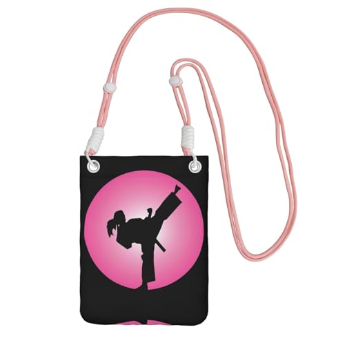 KAPPTYY Taekwondo-Design, modische Handytasche, universelle Outdoor-Handytasche, Gadget-Tasche, geeignet für jedes Handy, rose, Einheitsgröße von KAPPTYY