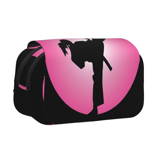 KAPPTYY Taekwondo Federmäppchen für Bleistifte, praktische Aufbewahrungsbox für Aquarellstifte oder Marker, Schwarz , Einheitsgröße, Taschen-Organizer von KAPPTYY