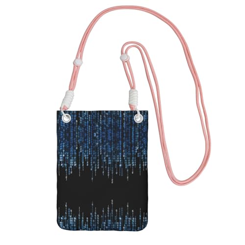 KAPPTYY The Blue Binary Printing Modische Handytasche, universelle Outdoor-Handytasche, Gadget-Tasche, geeignet für jedes Handy, rose, Einheitsgröße von KAPPTYY