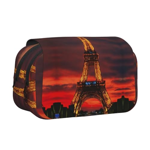 KAPPTYY Tower Paris Federmäppchen für Bleistifte, praktische Aufbewahrungsbox für Aquarellstifte oder Marker, Schwarz , Einheitsgröße, Taschen-Organizer von KAPPTYY