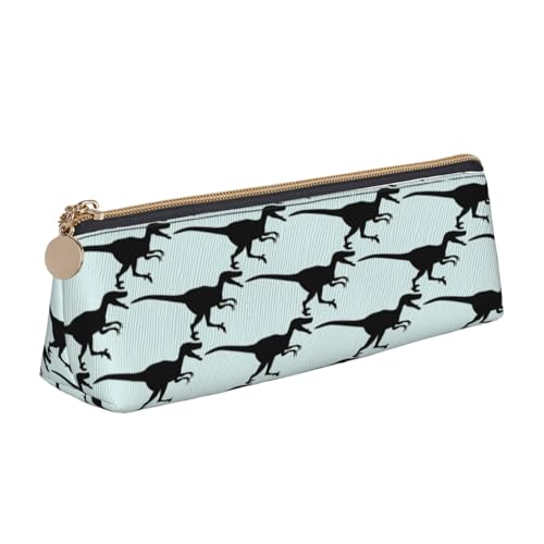 KAPPTYY Velociraptor Federmäppchen mit Dinosaurier-Motiv, breite Öffnung, leicht, geräumig, Federmäppchen mit Reißverschluss, weiß, Einheitsgröße, Taschen-Organizer von KAPPTYY