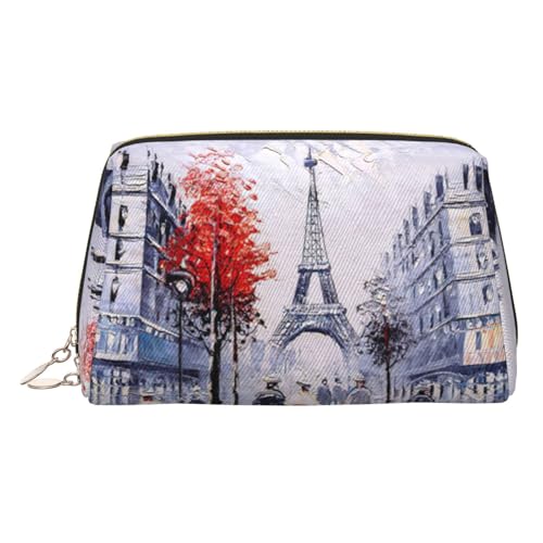Kulturbeutel, Motiv: Paris City Tree Eiffelturm, Kunst, Leder, Reisefreundliche Make-up-Tasche für Damen, gold, Einheitsgröße, Kulturbeutel Kulturbeutel, Motiv: Paris City Tree Eiffelturm, Kunst, Leder, Reisefreundliche Make-up-Tasche für Damen, gold, Einheitsgröße, Kulturbeutel von KAPPTYY