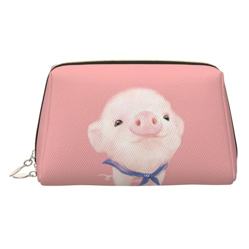 Pink Pig Kulturbeutel, Leder, Reisefreundlich, Make-up-Tasche für Damen, gold, Einheitsgröße, Kulturbeutel Pink Pig Kulturbeutel, Leder, Reisefreundlich, Make-up-Tasche für Damen, gold, Einheitsgröße, Kulturbeutel von KAPPTYY