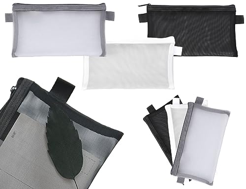 KAPSING 3 Stück Federmäppchen Durchsichtig, DREI Farben Nylon Transparente Mesh Reißverschluss Beutel Federmäppchen, Tragbares Schreibwarenetui für Studenten Erwachsene KAPSING 3 Stück Federmäppchen Durchsichtig, DREI Farben Nylon Transparente Mesh Reißverschluss Beutel Federmäppchen, Tragbares Schreibwarenetui für Studenten Erwachsene von KAPSING