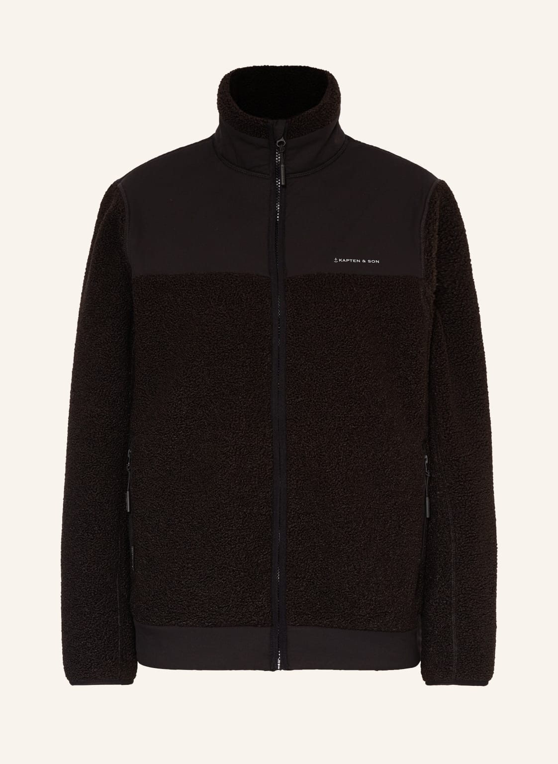 Kapten & Son Teddyfell-Jacke schwarz von KAPTEN & SON