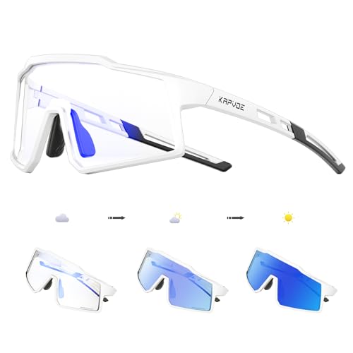KAPVOE Photochromatische Selbsttönend Kinder Sonnenbrille Jugend Baseball Sonnenbrille Leicht TR90 Rahmen UV400 Schutz Fahrradbrille für Jungen Mädchen Sport Radfahren 004 KAPVOE Photochromatische Selbsttönend Kinder Sonnenbrille Jugend Baseball Sonnenbrille Leicht TR90 Rahmen UV400 Schutz Fahrradbrille für Jungen Mädchen Sport Radfahren 004 von KAPVOE