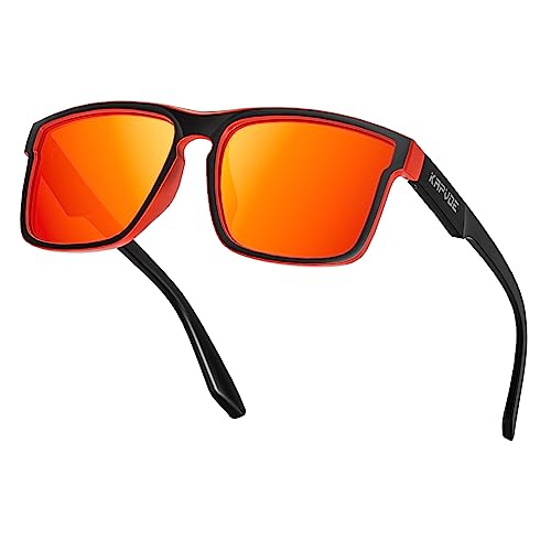 KAPVOE Polarisierte Sonnenbrille für Damen und Herren, Autofahren, Angeln, klassischer Stil, blendfrei, UV400-Schutz K116 KAPVOE Polarisierte Sonnenbrille für Damen und Herren, Autofahren, Angeln, klassischer Stil, blendfrei, UV400-Schutz K116 von KAPVOE