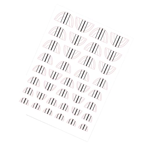 1 Bogen selbstklebende französische Spitzen-Aufkleber – Plaid Line Art Decals für Maniküre von KAQNTUD