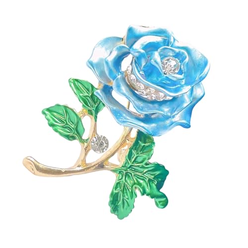 Emaillierte Rosen-Brosche, stabile Legierung, bunte Blume, Anstecknadel für trendige Frauen, Rucksack, Kleidung und Hutzubehör, As show, Metall von KAQNTUD