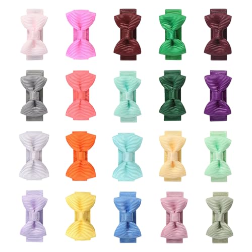 Haarspangen mit Schleife, für kleine Mädchen, rutschfestes Design, ideal für feines oder dünnes Haar, für den täglichen Gebrauch, 20 Stück von KAQNTUD