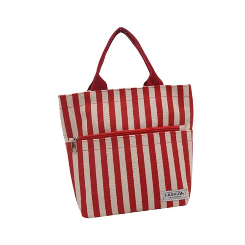 KAQNTUD Canvas-Tasche, modische Handtasche für Damen, leicht und praktisch, mit geräumigem Innenraum für den täglichen Gebrauch, rot, Einheitsgröße KAQNTUD Canvas-Tasche, modische Handtasche für Damen, leicht und praktisch, mit geräumigem Innenraum für den täglichen Gebrauch, rot, Einheitsgröße von KAQNTUD