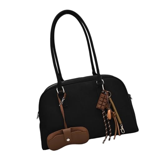 KAQNTUD Damen-Handtasche im Achsel-Design, Retro-Stil, passend zum Unterarm, stilvoll, Pendeln, große Kapazität, Schulter-Bowling, Schwarz , Einheitsgröße KAQNTUD Damen-Handtasche im Achsel-Design, Retro-Stil, passend zum Unterarm, stilvoll, Pendeln, große Kapazität, Schulter-Bowling, Schwarz , Einheitsgröße von KAQNTUD
