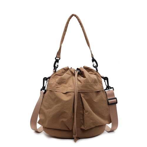 KAQNTUD Damen-Rucksack mit großem Fassungsvermögen, trendiger Rucksack, Herbst, Winter, Crossbody-Kordelzug, Eimer für den Alltag, khaki, Einheitsgröße KAQNTUD Damen-Rucksack mit großem Fassungsvermögen, trendiger Rucksack, Herbst, Winter, Crossbody-Kordelzug, Eimer für den Alltag, khaki, Einheitsgröße von KAQNTUD