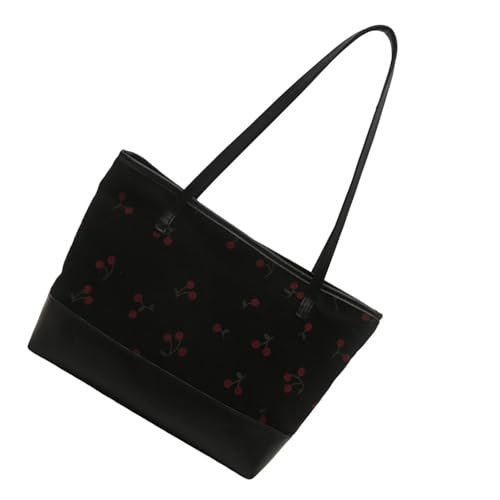 KAQNTUD Damen-Umhängetasche, einfache Handtasche, ästhetische Achseltasche, große Kapazität, Einkaufstasche, Studenten, Schultasche für den täglichen Gebrauch, Schwarz , Einheitsgröße KAQNTUD Damen-Umhängetasche, einfache Handtasche, ästhetische Achseltasche, große Kapazität, Einkaufstasche, Studenten, Schultasche für den täglichen Gebrauch, Schwarz , Einheitsgröße von KAQNTUD