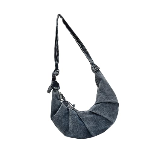 KAQNTUD Damen-Umhängetasche, modische Knödeltasche, Achseltasche, plissiert, Messenger-Tasche, große Kapazität, Crossbody-Tasche für den täglichen Gebrauch, blau, Einheitsgröße KAQNTUD Damen-Umhängetasche, modische Knödeltasche, Achseltasche, plissiert, Messenger-Tasche, große Kapazität, Crossbody-Tasche für den täglichen Gebrauch, blau, Einheitsgröße von KAQNTUD