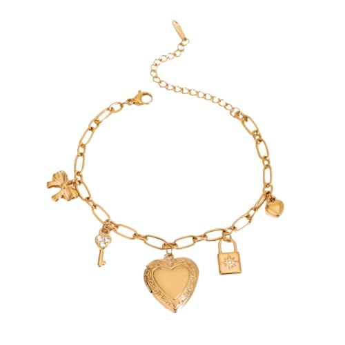 KAQNTUD Eleganter Herz-Rahmen-Anhänger, modisch, Party, Hochzeit, Handgelenkschmuck, geeignet für Frauen, passend zu verschiedenen Outfits, Foto-Schmuck für Frauen, Einheitsgröße, Wie beschrieben KAQNTUD Eleganter Herz-Rahmen-Anhänger, modisch, Party, Hochzeit, Handgelenkschmuck, geeignet für Frauen, passend zu verschiedenen Outfits, Foto-Schmuck für Frauen, Einheitsgröße, Wie beschrieben von KAQNTUD