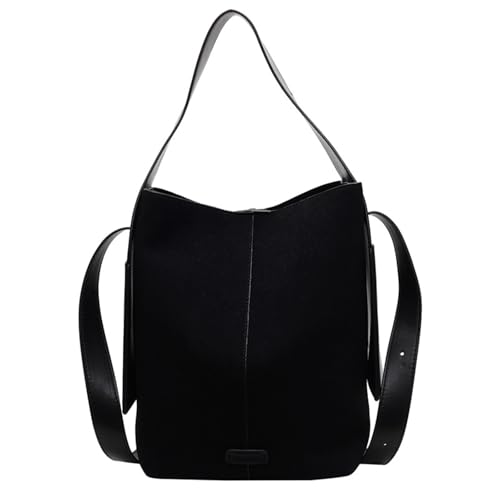 KAQNTUD Große Kapazität, PU-Umhängetasche für Damen, Eimertasche mit verstellbarem Riemen, modische Umhängetasche, Umhängetasche, Handtasche, Schwarz , Einheitsgröße KAQNTUD Große Kapazität, PU-Umhängetasche für Damen, Eimertasche mit verstellbarem Riemen, modische Umhängetasche, Umhängetasche, Handtasche, Schwarz , Einheitsgröße von KAQNTUD