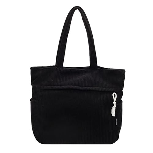 KAQNTUD Große Kapazität Unterarmtasche für Damen, Segeltuch, Schultertasche mit Reißverschluss für Einkaufen, Reisen, Arbeit und Schule, Schwarz , Einheitsgröße KAQNTUD Große Kapazität Unterarmtasche für Damen, Segeltuch, Schultertasche mit Reißverschluss für Einkaufen, Reisen, Arbeit und Schule, Schwarz , Einheitsgröße von KAQNTUD