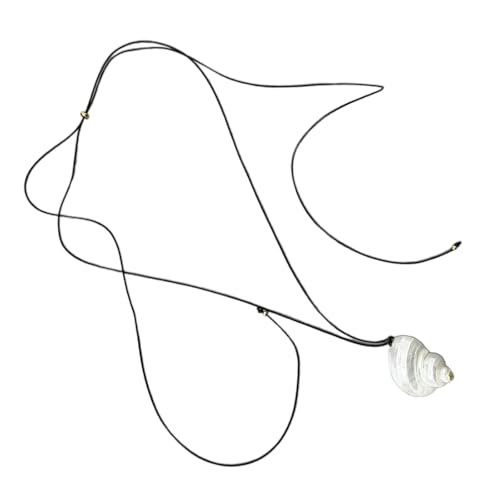 KAQNTUD Halskette aus natürlichem Muschel-Kunstleder, verstellbar, 120 cm, von der Küste inspiriert, Schlüsselbeinkette, Schmuck, Geschenk, Muschel-Halskette, Einheitsgröße, Wie beschrieben, Wie von KAQNTUD