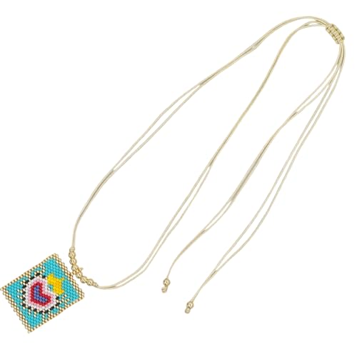 KAQNTUD Halskette mit Kronen-Herz-Perlen, stilvoller Schmuck für Damen, modisches Accessoire, Strand-Halskette, Einheitsgröße, Wie beschrieben, Wie beschrieben von KAQNTUD